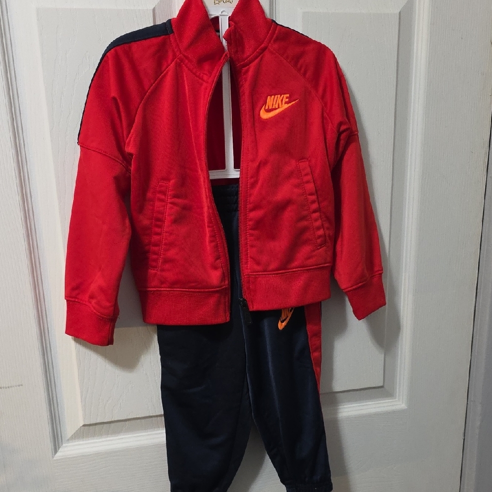 Nike Kids Red and Navy Tracksuit